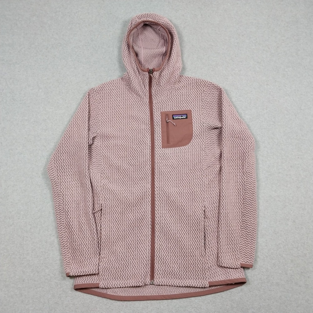 Patagonia Jacket Womens Medium Mauve R1 Air Full Zip Hoodie Outdoors Hiking